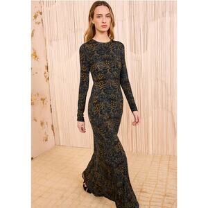 Ulla Johnson Amari Jersey Long Sleeve Dress Size P